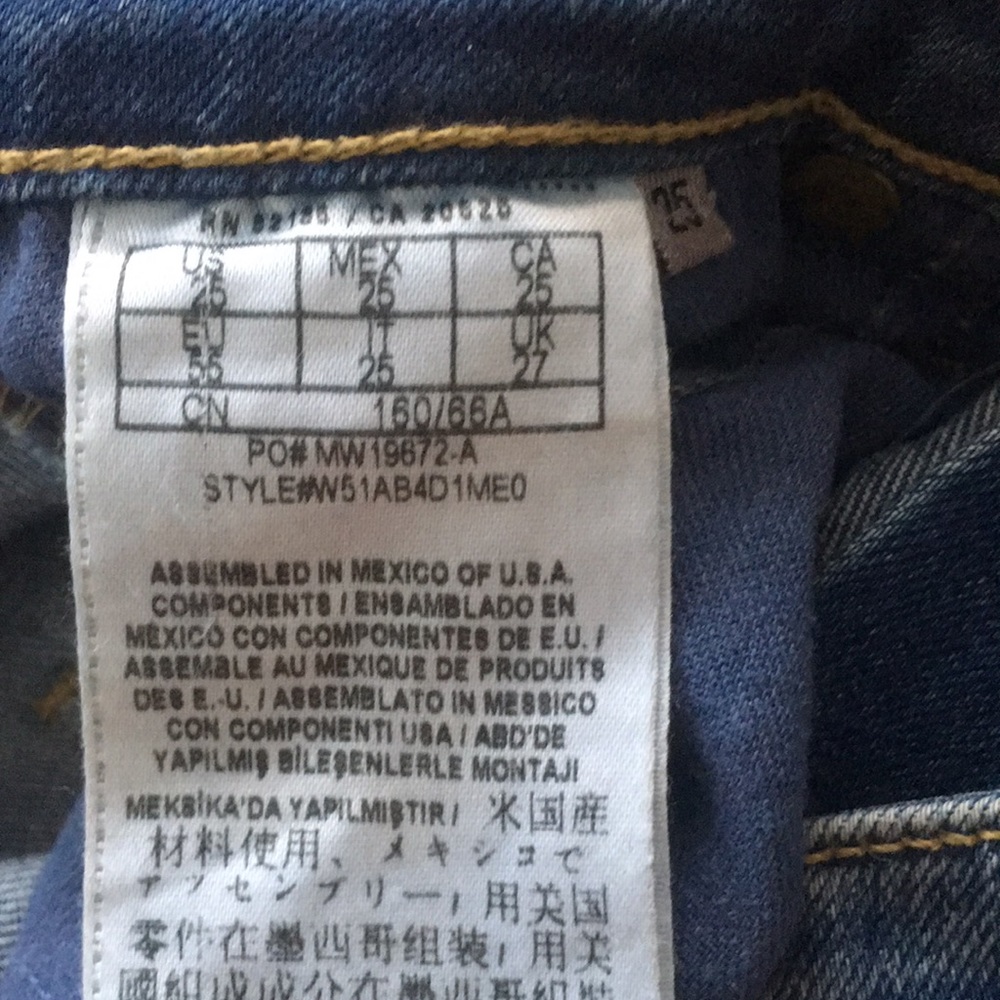 GUESS High Rise Distressed Skinny Jeans Blue Stretch Denim Ripped Ripped Size 25 - Picture 13 of 15